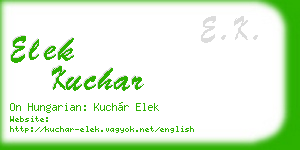 elek kuchar business card