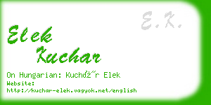 elek kuchar business card